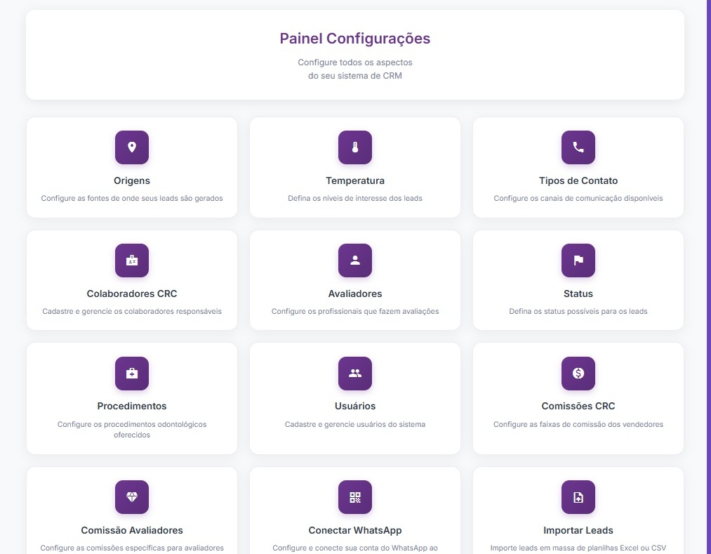 Personalização do sistema